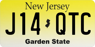 NJ license plate J14QTC