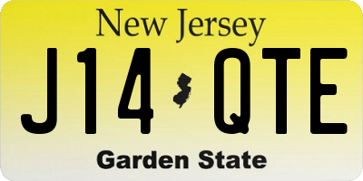NJ license plate J14QTE