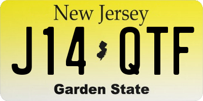 NJ license plate J14QTF