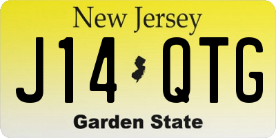 NJ license plate J14QTG