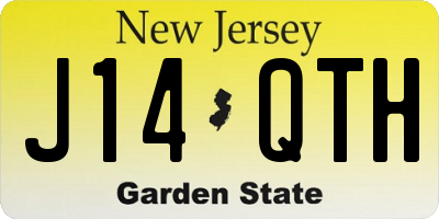 NJ license plate J14QTH