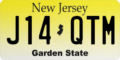 NJ license plate J14QTM