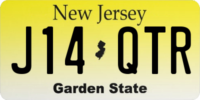 NJ license plate J14QTR