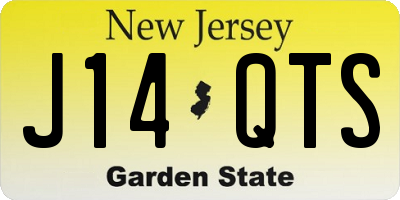 NJ license plate J14QTS
