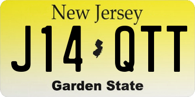NJ license plate J14QTT