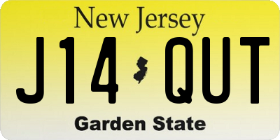 NJ license plate J14QUT