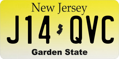 NJ license plate J14QVC