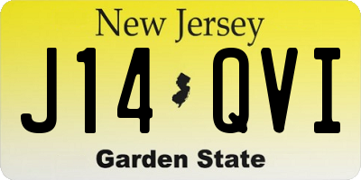 NJ license plate J14QVI