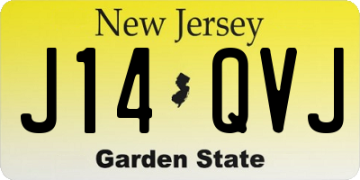 NJ license plate J14QVJ
