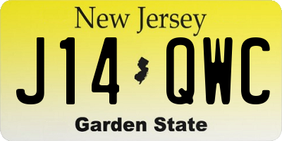 NJ license plate J14QWC