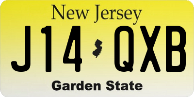NJ license plate J14QXB