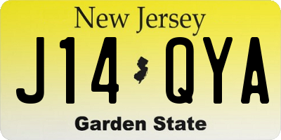 NJ license plate J14QYA