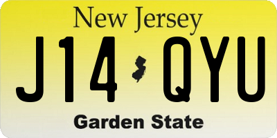 NJ license plate J14QYU