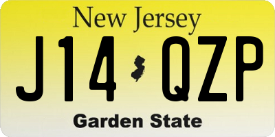 NJ license plate J14QZP