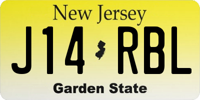 NJ license plate J14RBL