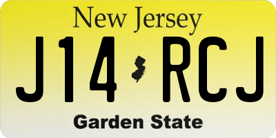 NJ license plate J14RCJ