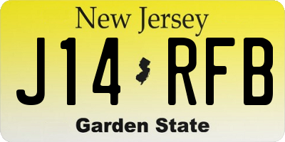 NJ license plate J14RFB