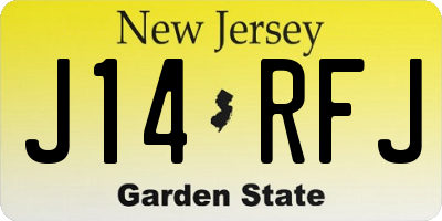 NJ license plate J14RFJ