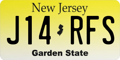 NJ license plate J14RFS