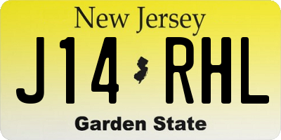 NJ license plate J14RHL