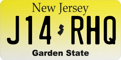 NJ license plate J14RHQ