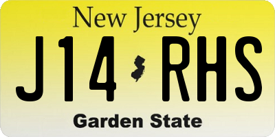 NJ license plate J14RHS
