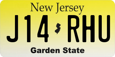 NJ license plate J14RHU