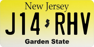 NJ license plate J14RHV