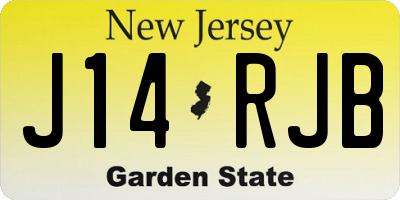 NJ license plate J14RJB