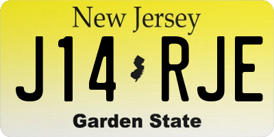 NJ license plate J14RJE