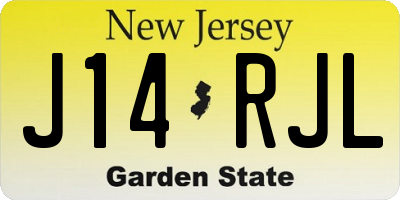NJ license plate J14RJL