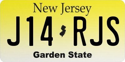 NJ license plate J14RJS