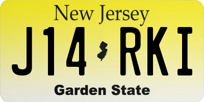 NJ license plate J14RKI