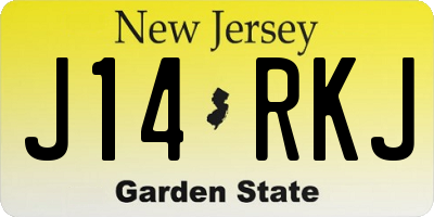 NJ license plate J14RKJ