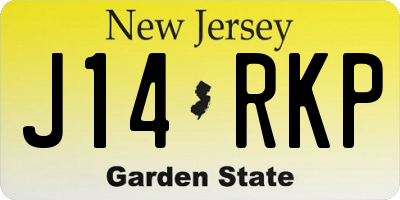 NJ license plate J14RKP