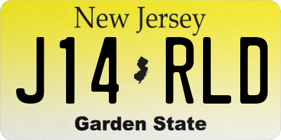 NJ license plate J14RLD