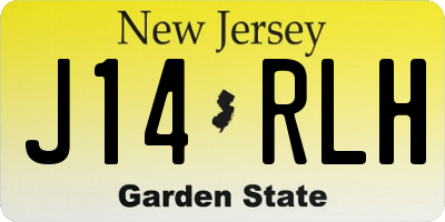 NJ license plate J14RLH