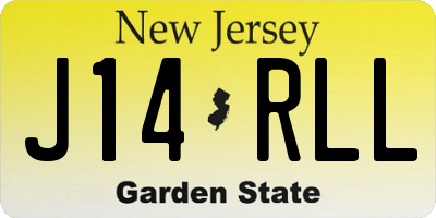 NJ license plate J14RLL