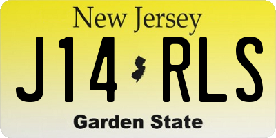 NJ license plate J14RLS