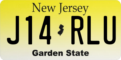 NJ license plate J14RLU