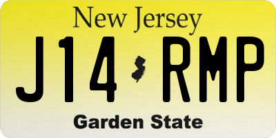 NJ license plate J14RMP