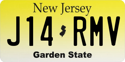 NJ license plate J14RMV
