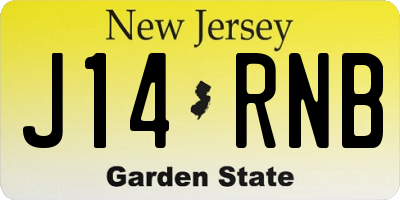 NJ license plate J14RNB