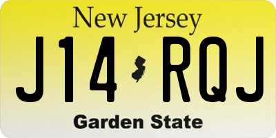 NJ license plate J14RQJ