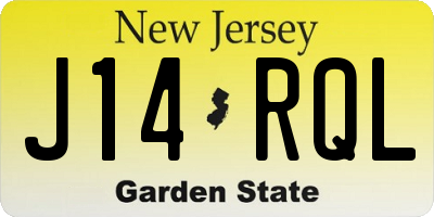 NJ license plate J14RQL