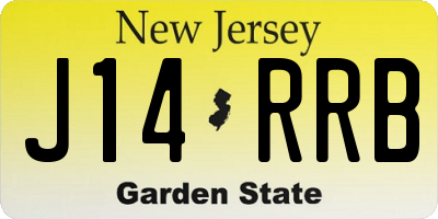 NJ license plate J14RRB