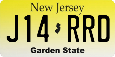 NJ license plate J14RRD
