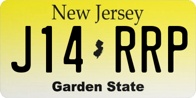 NJ license plate J14RRP