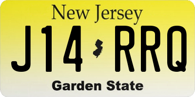 NJ license plate J14RRQ
