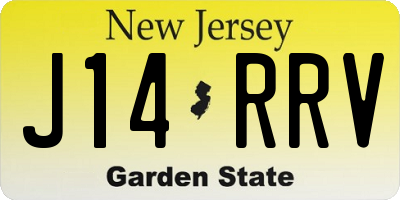 NJ license plate J14RRV